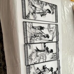 Elegant Black and White Art Panels